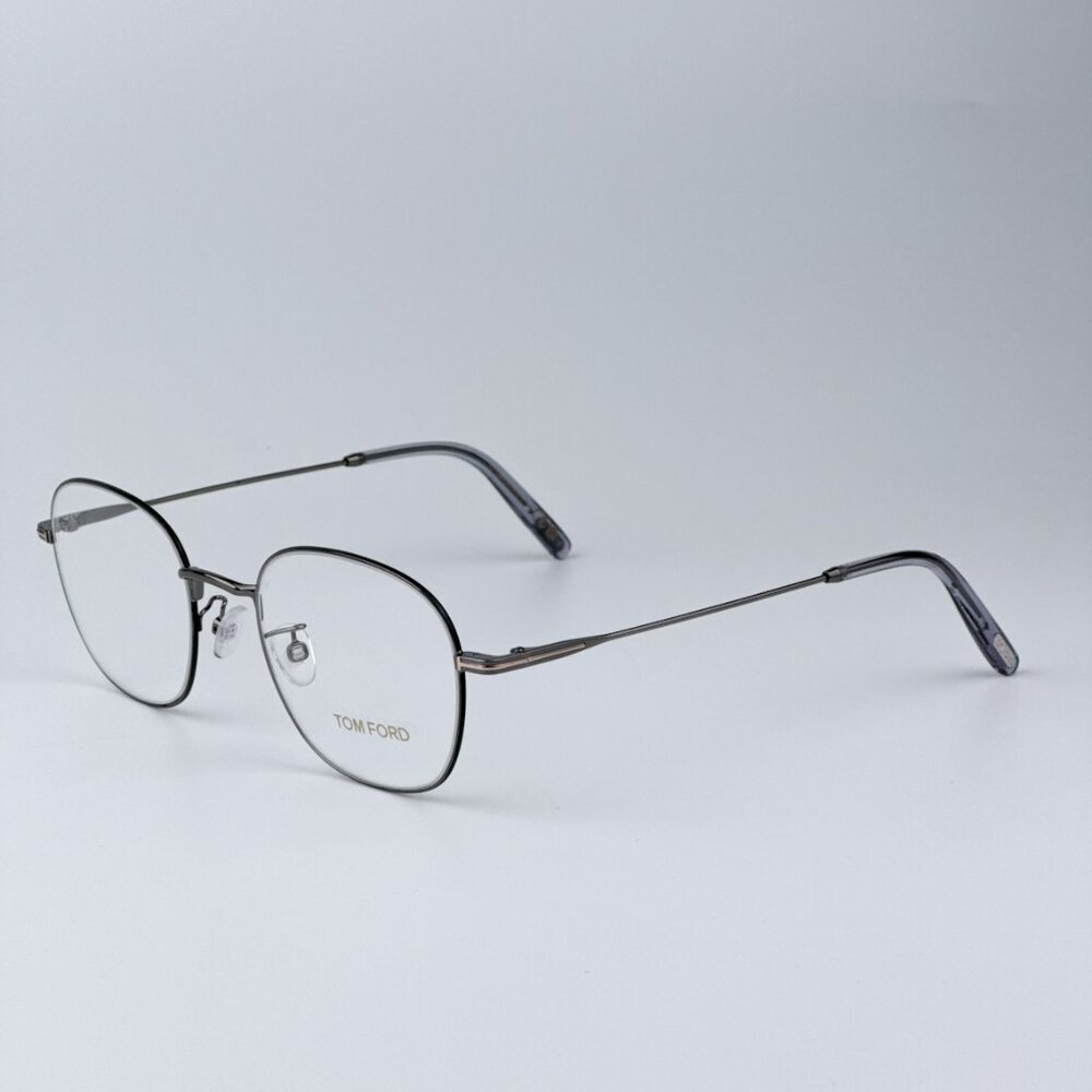 Tom Ford Women  Gunmetal Blue Block Round BRAND NEW Eyeglasses FT5790-K/O 008